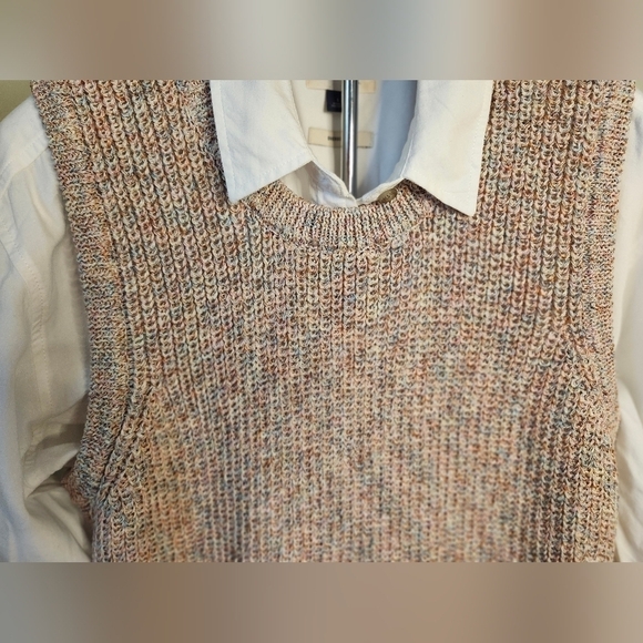 Ella Moss Womens Sweater Vest XXL Multi-Color Preppy‎ Academia Soft Girl - Picture 6 of 7